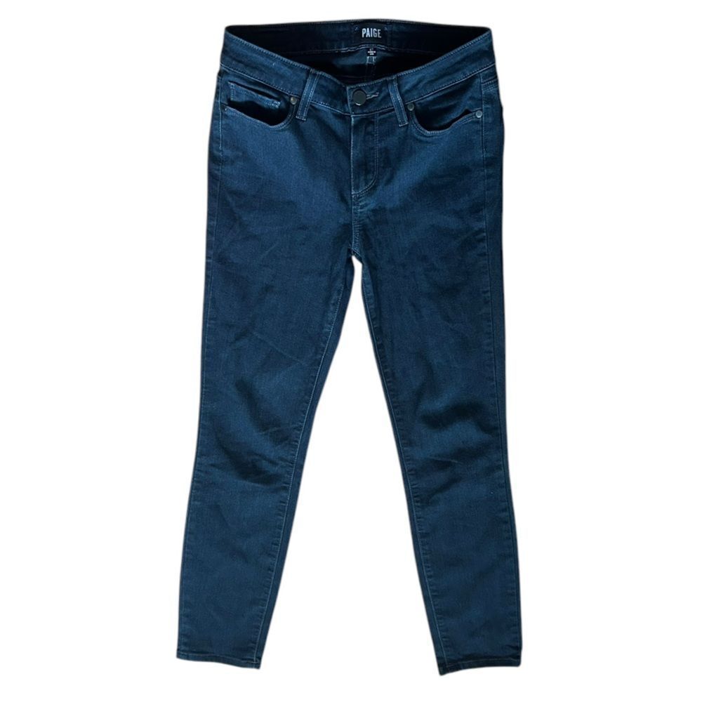 PAIGE Verdugo Ankle Blue‎ Wash Distressed Denim Jeans Womens Size 27